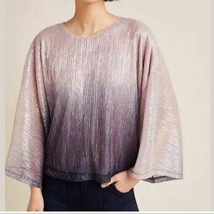 Anthropologie ombré shimmer top, size small